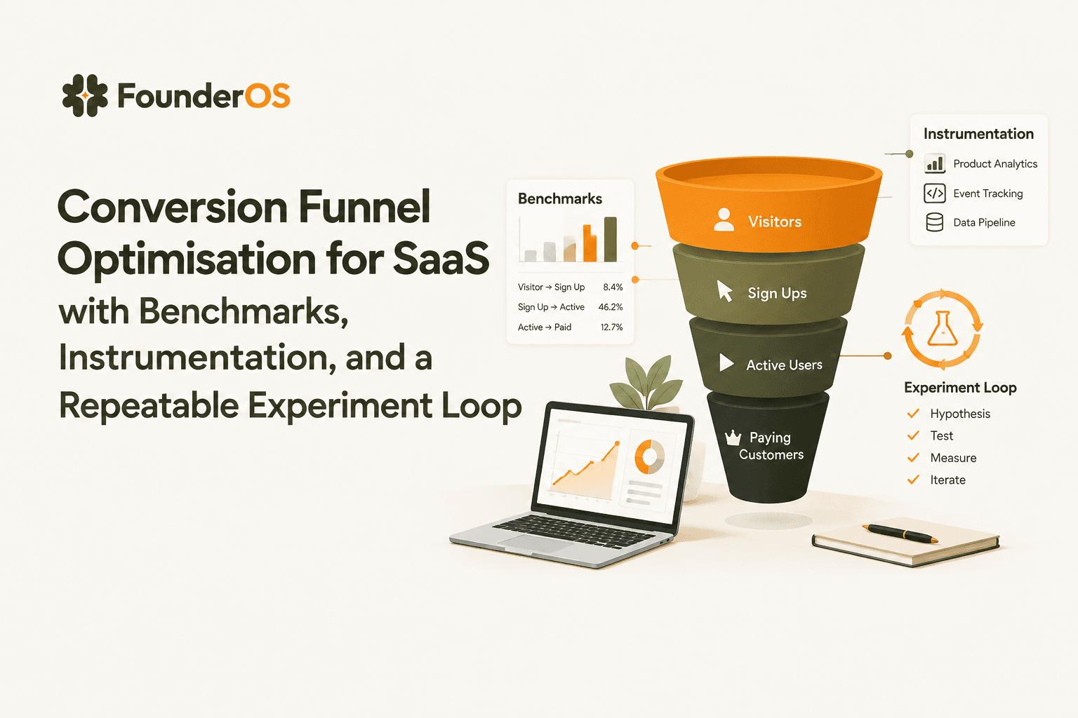 Conversion Funnel Optimisation for SaaS with Benchmarks, Instrumentation, and a Repeatable Experiment Loop