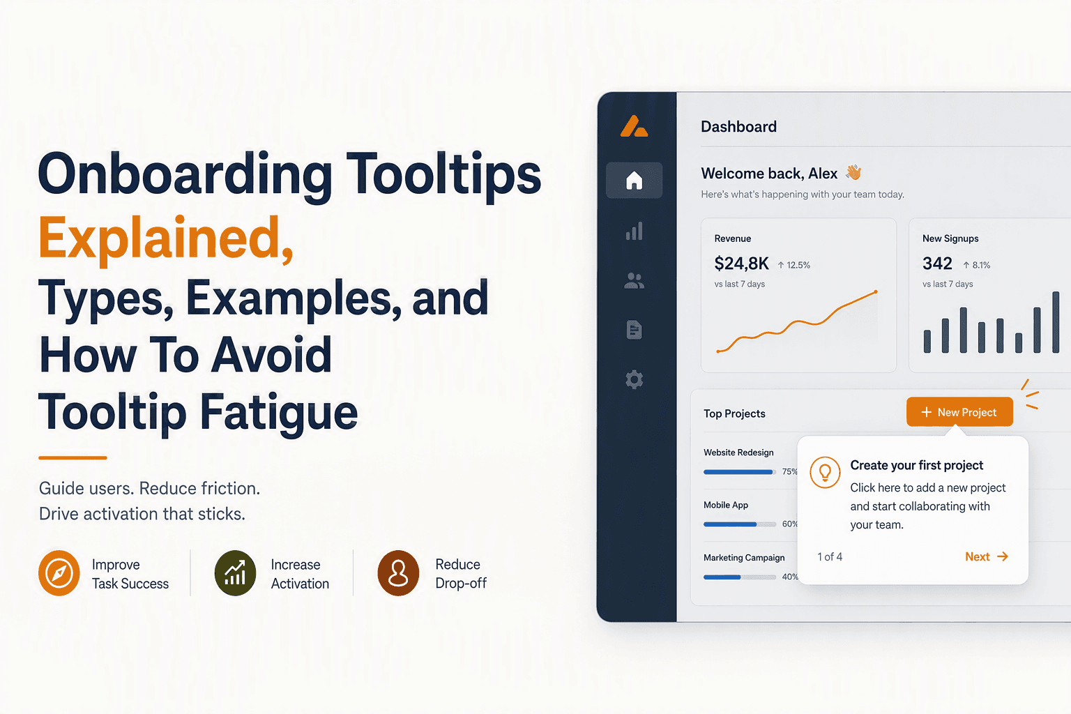 Onboarding Tooltips Explained, Types, Examples, and How To Avoid Tooltip Fatigue