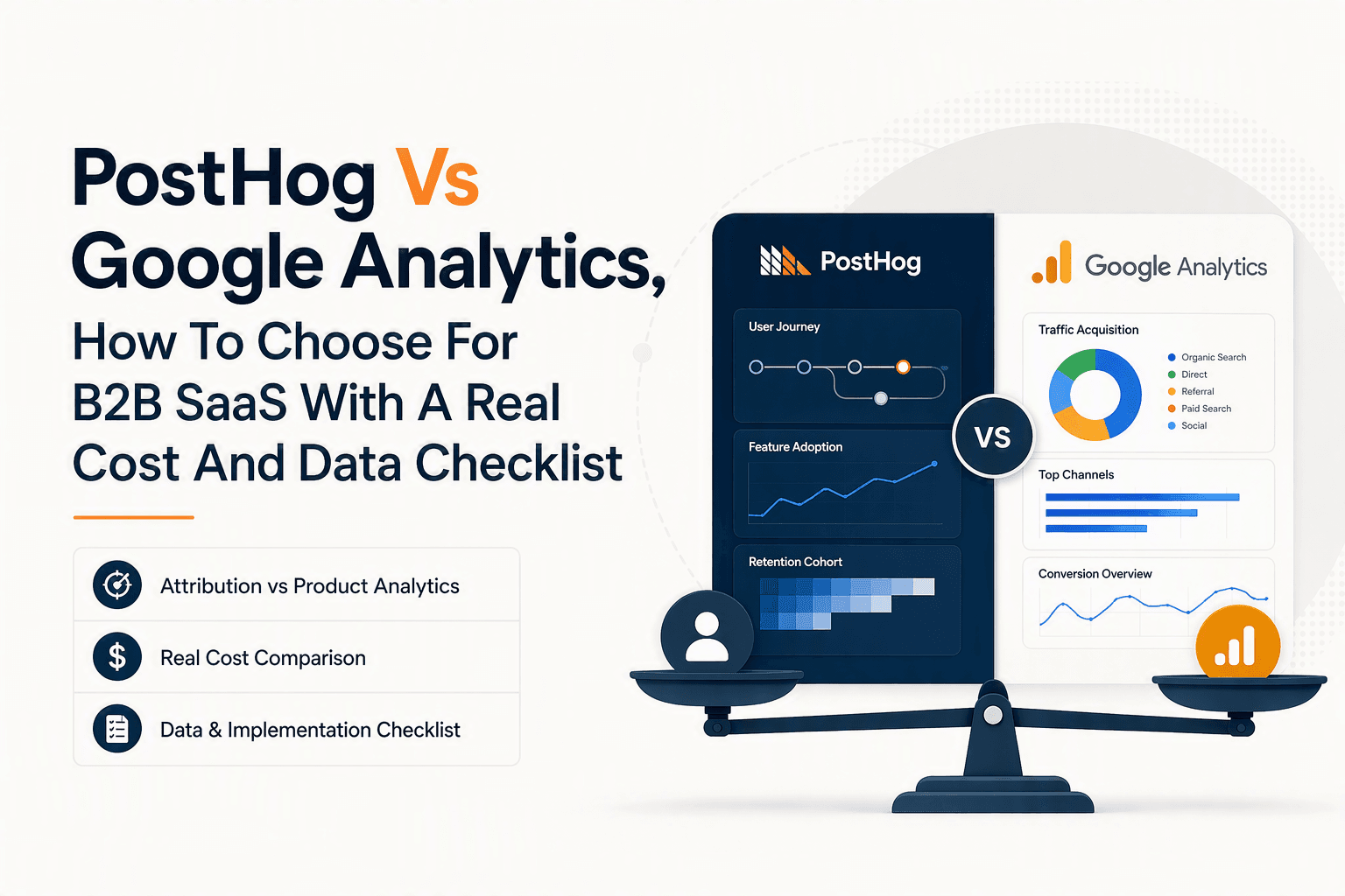 PostHog Vs Google Analytics, How To Choose For B2B SaaS With A Real Cost And Data Checklist